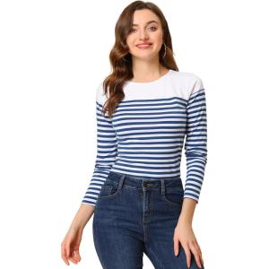 imageAllegra K womens CasualBlue White