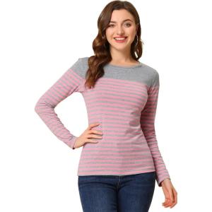 imageAllegra K womens CasualPink Gray