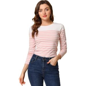 imageAllegra K womens CasualPink White