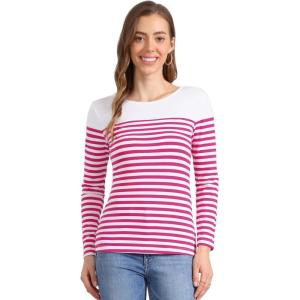 imageAllegra K womens CasualRose Red White