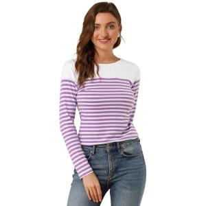imageAllegra K womens CasualWhite Purple