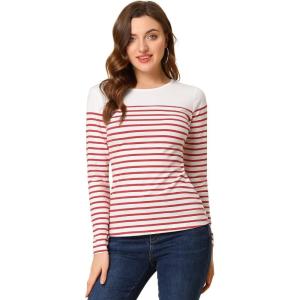 imageAllegra K womens CasualWhite Red
