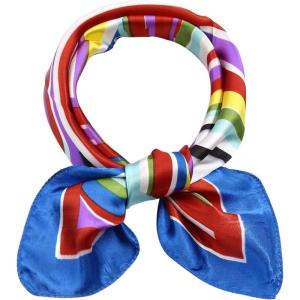 imageuxcell Women Small Square Scarf Scarves Leopard Printed Striped Polka Dots Pattern Kerchief NeckerchiefMulticolor