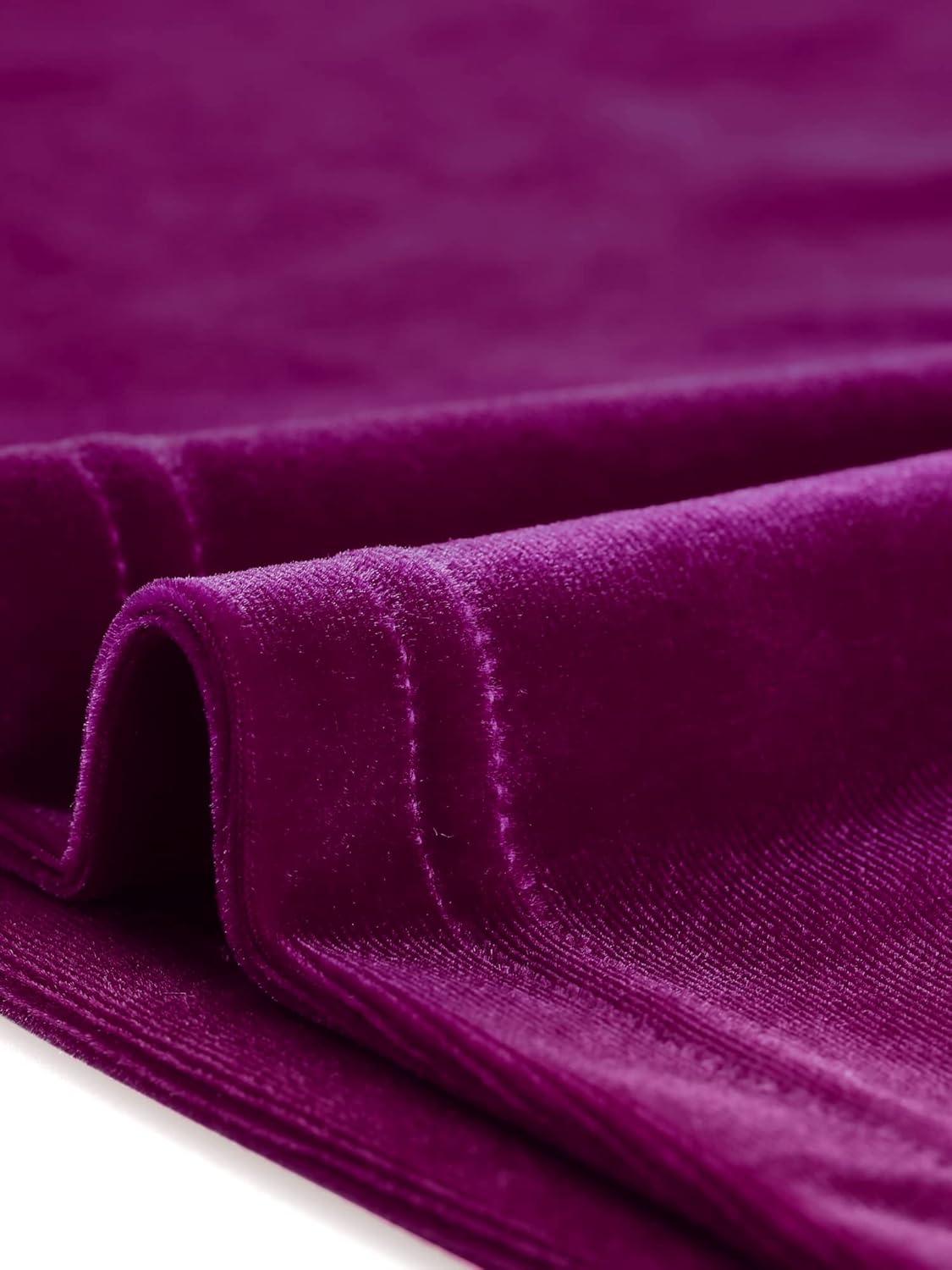 imageAllegra K Halloween Ruffle Collar Shirt for Womens Short Sleeve Casual Velvet Tops BlousePurple