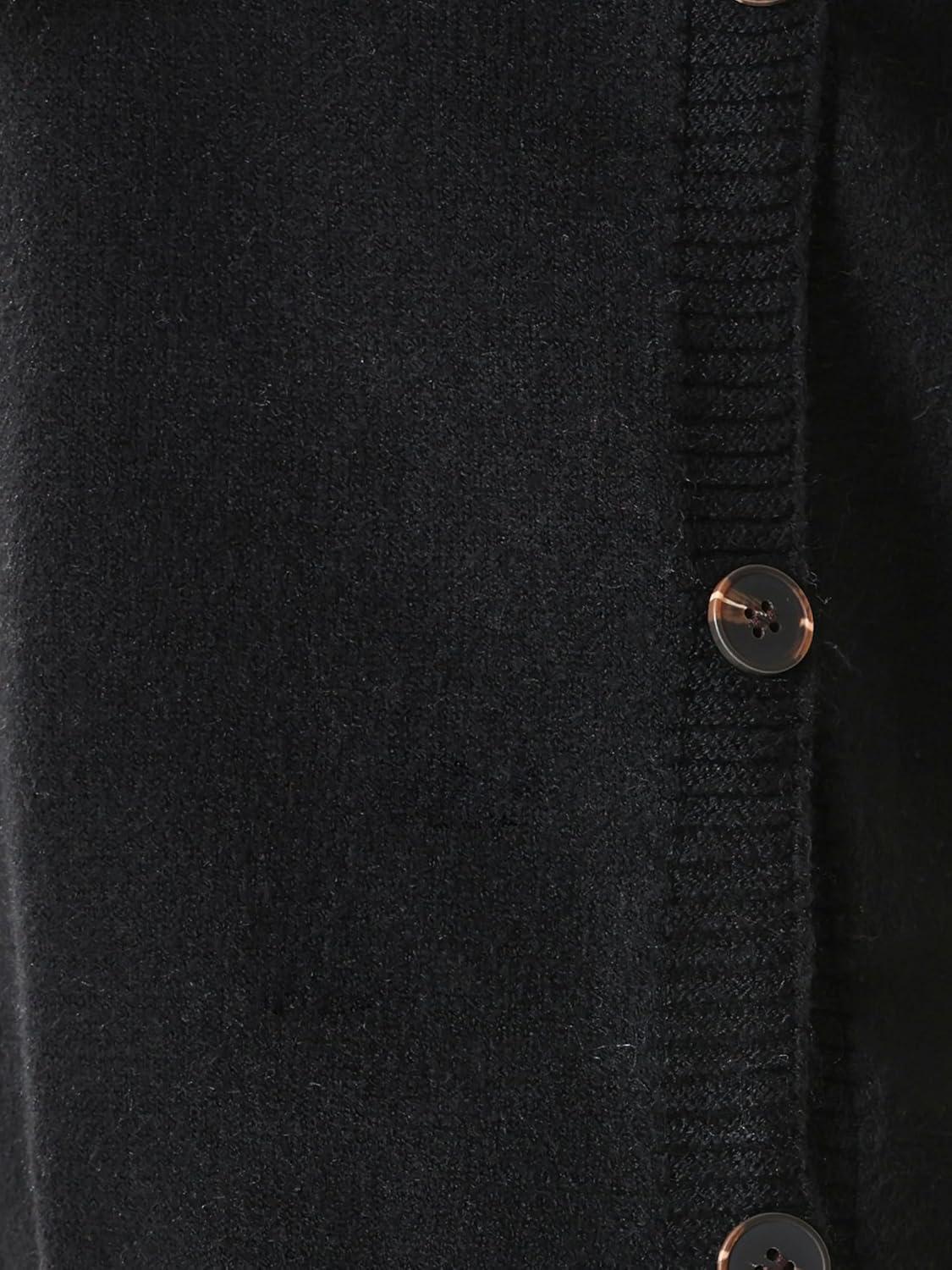 imageAllegra K Knit Sweater Vest for Womens Sleeveless Ribbed V Neck Pullover VestBlack