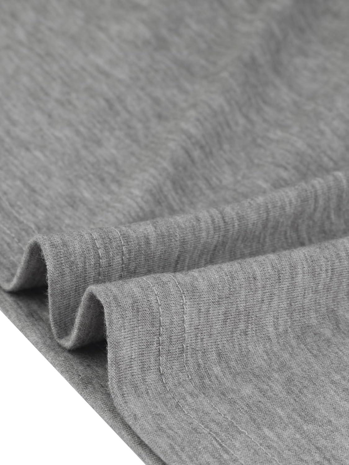 imageAllegra K Womens Casual Round Neck Elbow Sleeve t Shirts Slim Fit Blouses Tops FashionLight Gray