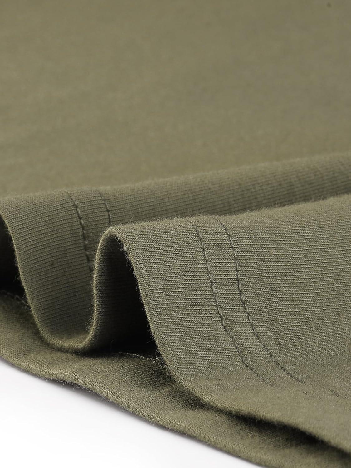 imageAllegra K Womens Casual Round Neck Elbow Sleeve t Shirts Slim Fit Blouses Tops FashionOlive Green