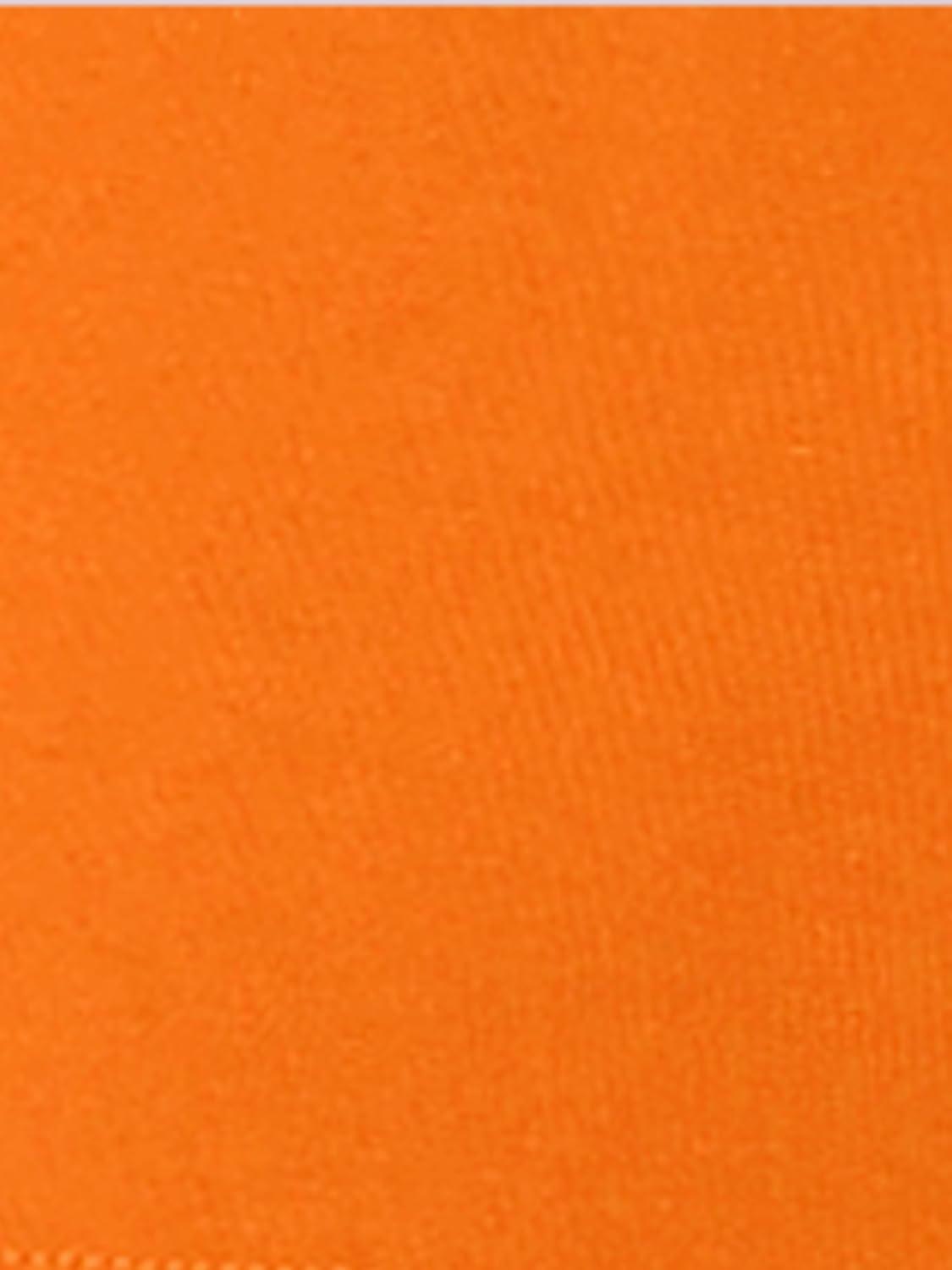 imageAllegra K Womens Casual Round Neck Elbow Sleeve t Shirts Slim Fit Blouses Tops FashionOrange