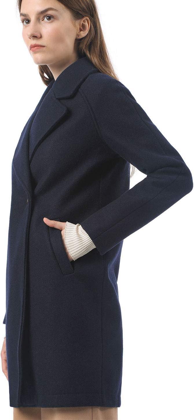 imageAllegra K Womens Notched Lapel Double Breasted Raglan Winter CoatsBlue