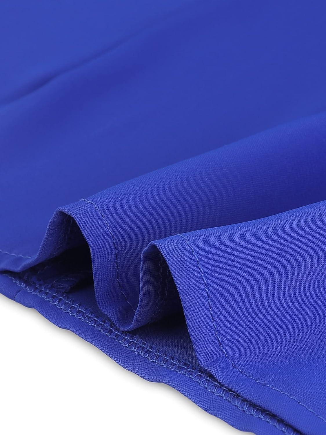 imageAllegra K Womens Ruffle Blouse for Business Work Elegant V Neck Long Sleeve Casual Dressy TopRoyal Blue