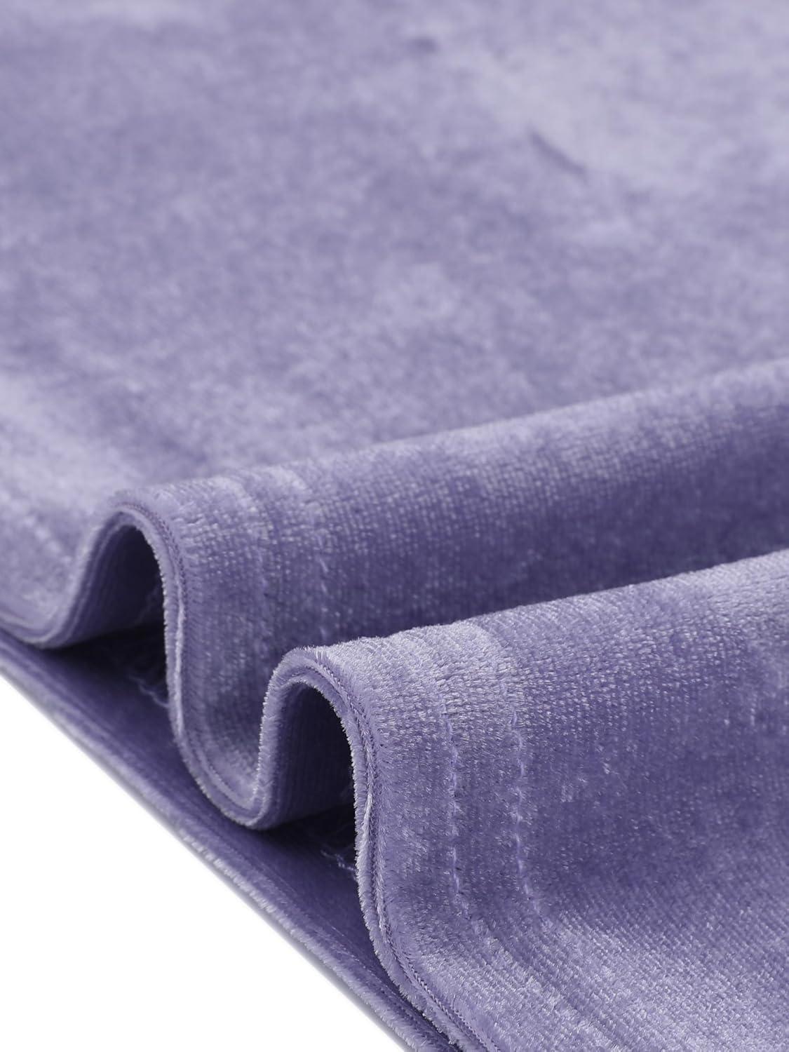 imageAllegra K Womens Turtleneck Velvet Top Long Sleeve Work Shirts Basic Velour BlouseBlue Purple