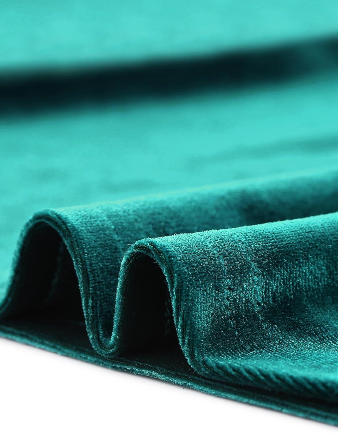 imageAllegra K Womens Turtleneck Velvet Top Long Sleeve Work Shirts Basic Velour BlouseGreen