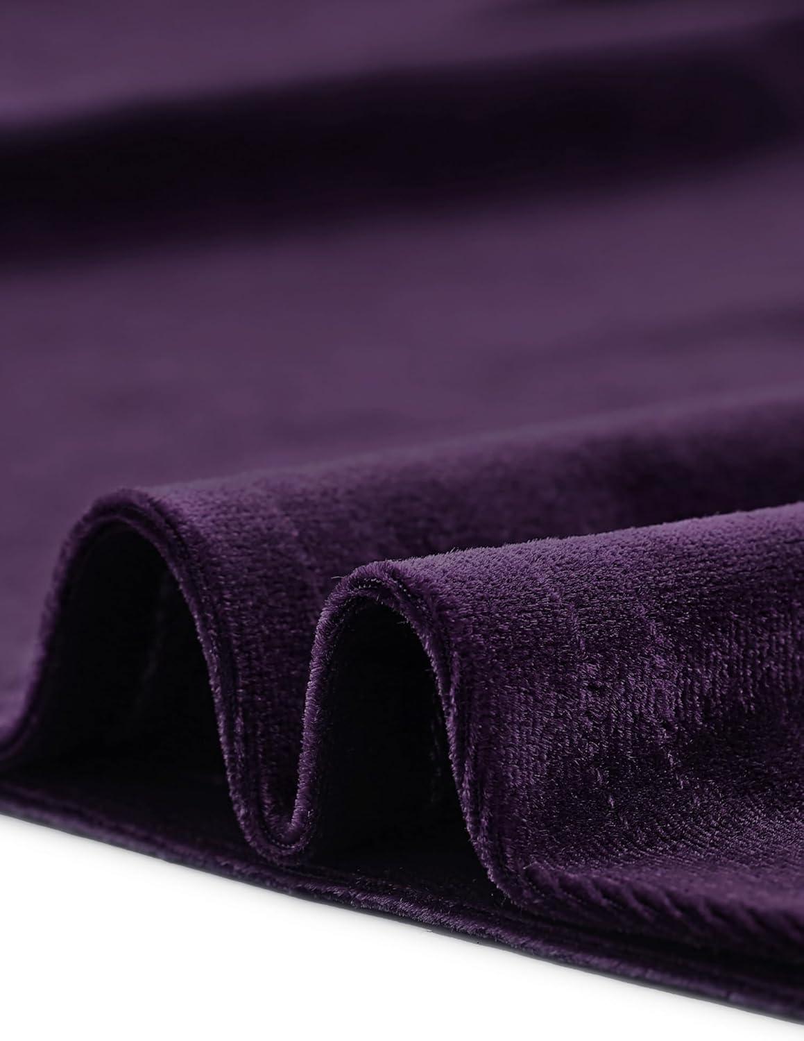 imageAllegra K Womens Turtleneck Velvet Top Long Sleeve Work Shirts Basic Velour BlousePurple
