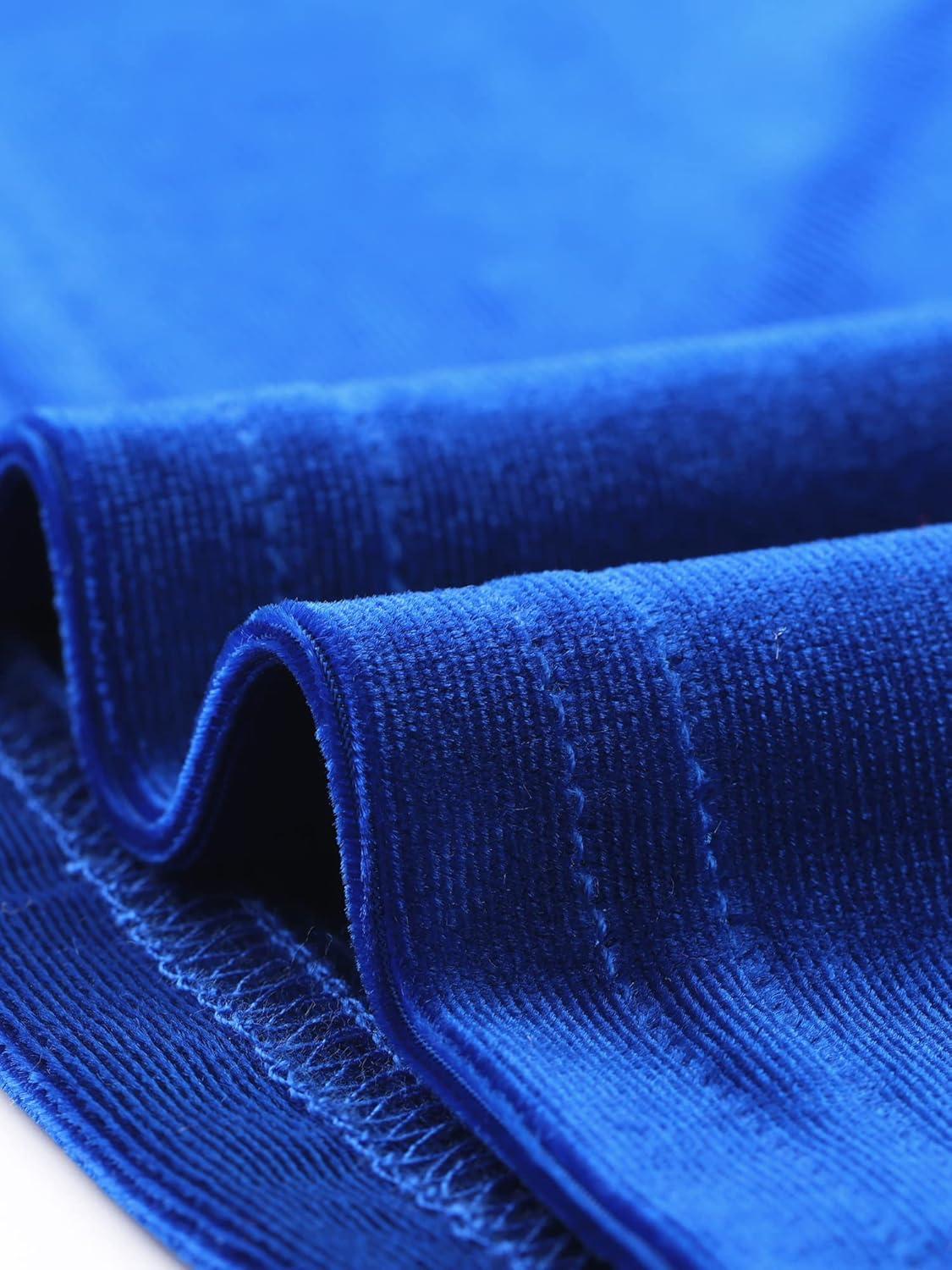 imageAllegra K Womens Turtleneck Velvet Top Long Sleeve Work Shirts Basic Velour BlouseRoyal Blue