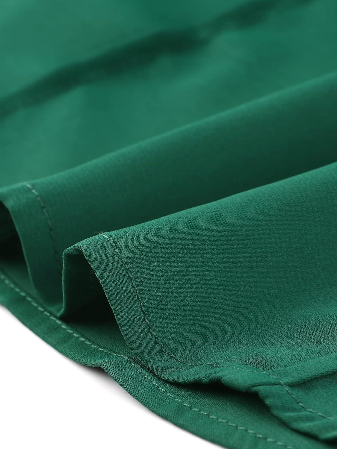 imageAllegra K Womens Vintage Peter Pan Collar Shirt Cute Lacy Trim Long Sleeve BlouseDark Green