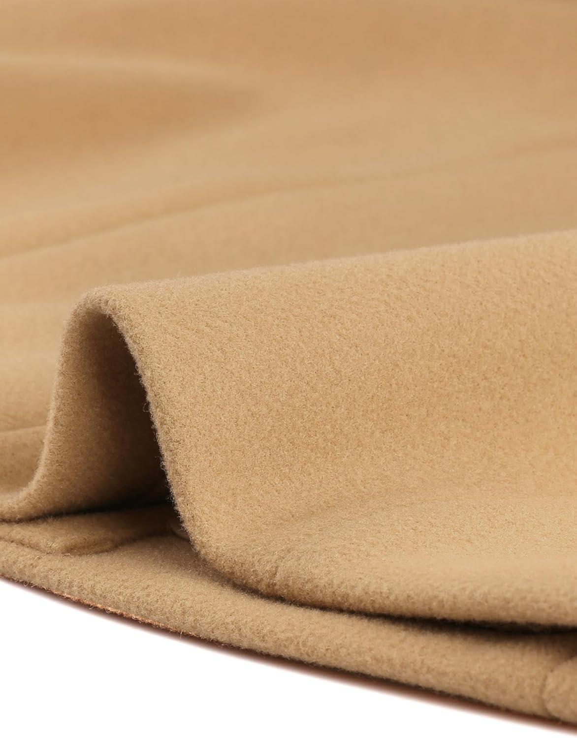 imageAllegra K Womens Winter Classic Outwear Overcoat with Pockets Single Breasted Pea CoatKhaki