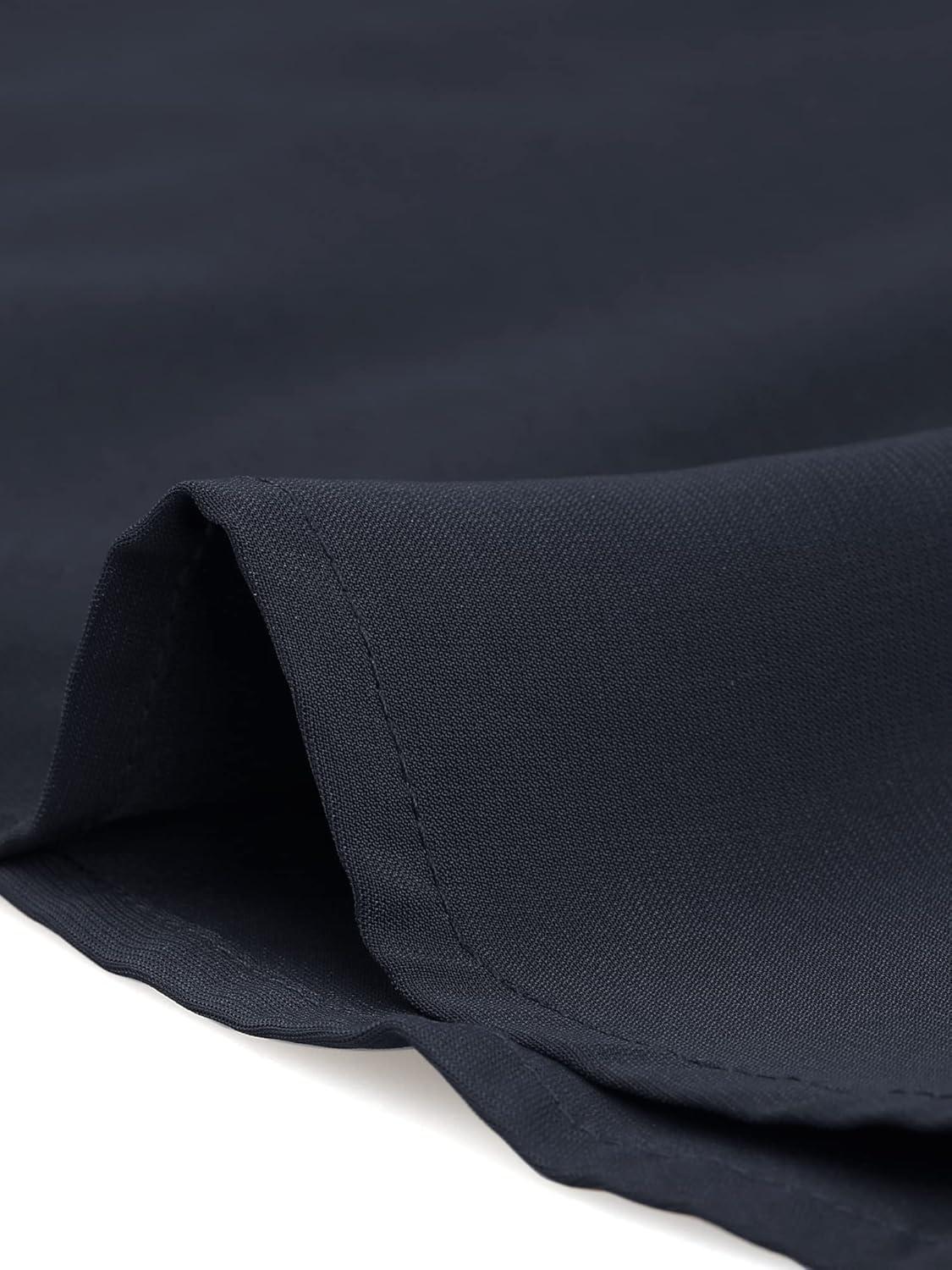 imageAllegra K Womens Work Blouse Tie Neck Long Sleeve Shirts Button Down Elegant Office Business Top 2025Dark Blue