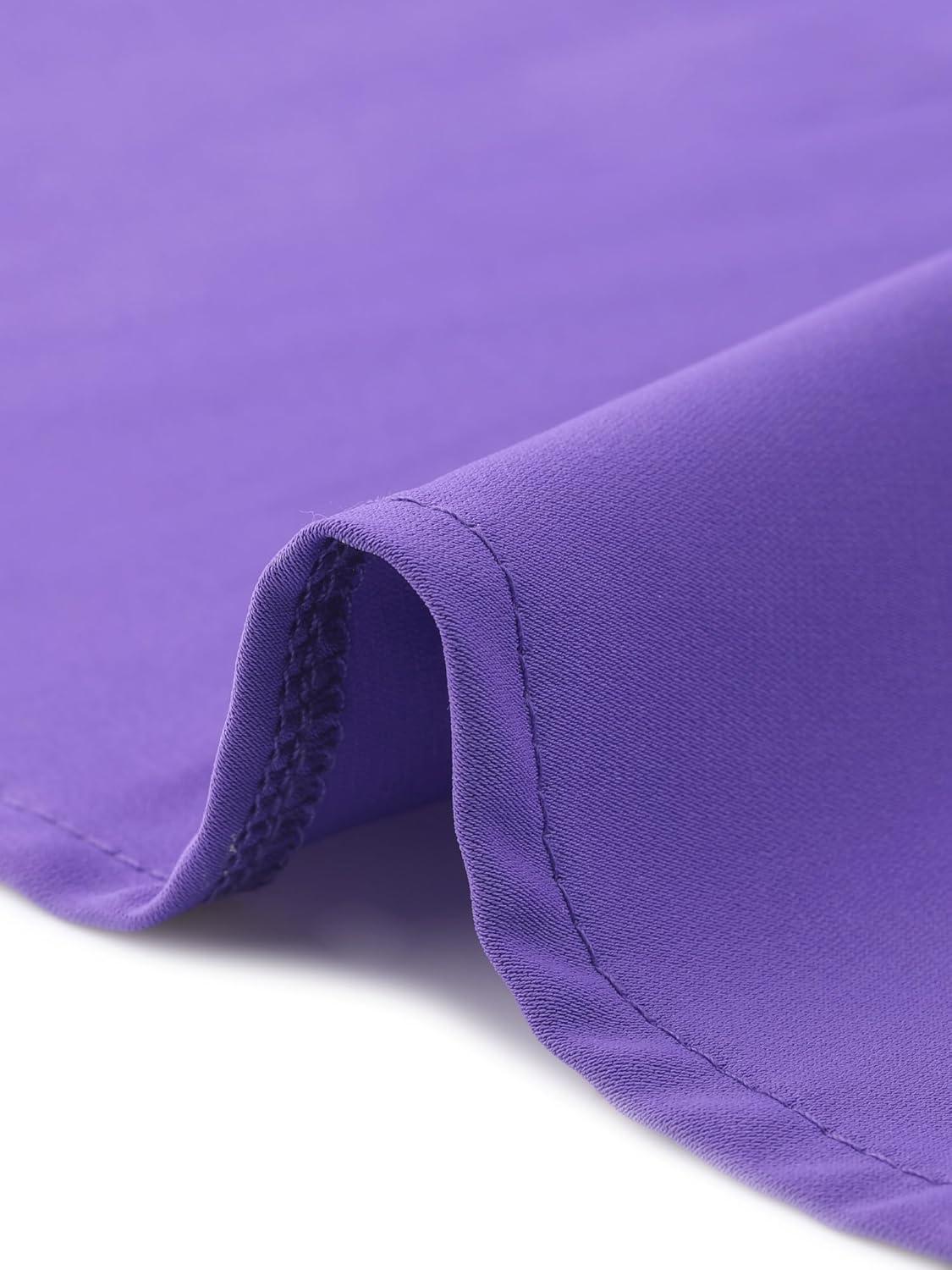 imageAllegra K Womens Work Blouse Tie Neck Long Sleeve Shirts Button Down Elegant Office Business Top 2025Purple