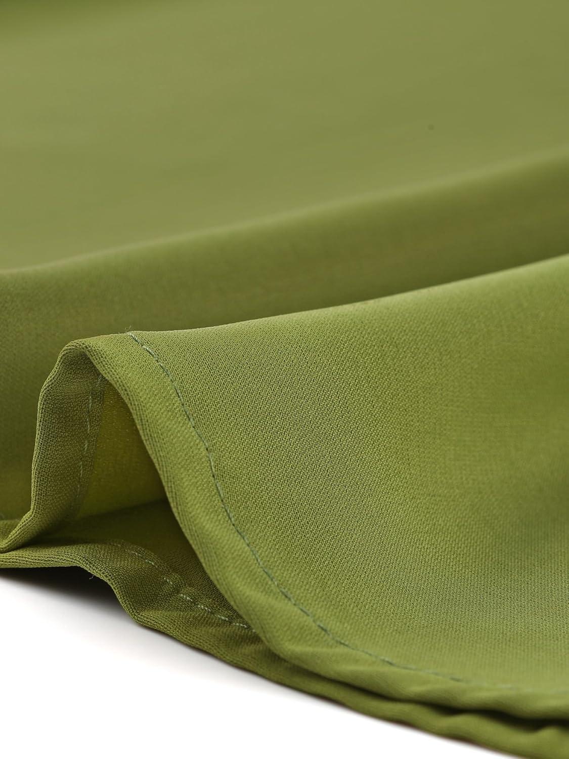 imageAllegra K Womens Work Tops Dressy Casual Shirts Mock Neck Keyhole Business Casual Long Sleeve BlouseAvocado Green