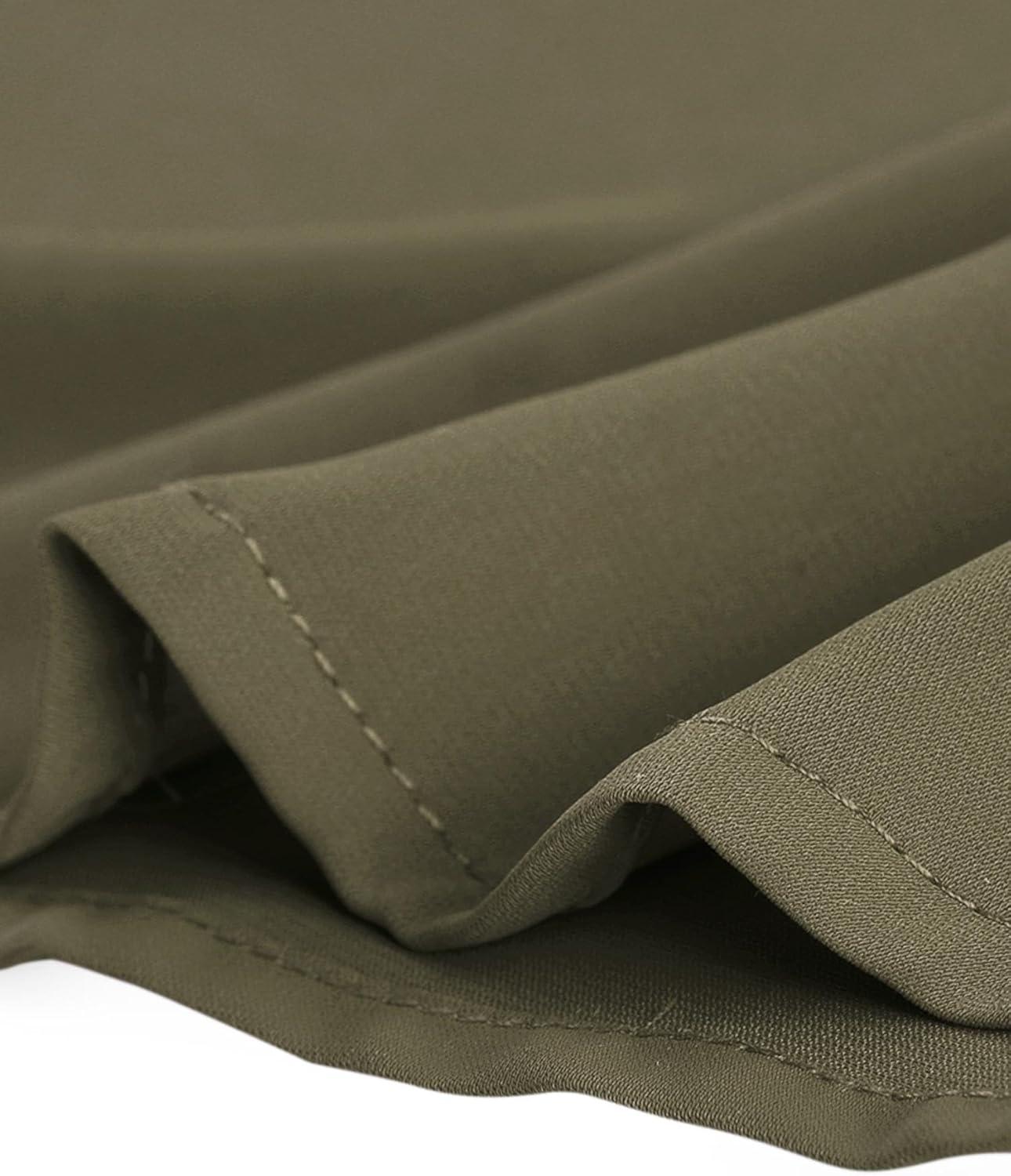 imageAllegra K Womens Work Tops Dressy Casual Shirts Mock Neck Keyhole Business Casual Long Sleeve BlouseDark Green