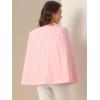 imageAllegra K Cape Sleeve Blazer for Womens Business Work Open Front Casual Jacket CoatPink