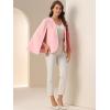 imageAllegra K Cape Sleeve Blazer for Womens Business Work Open Front Casual Jacket CoatPink