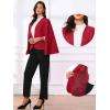 imageAllegra K Cape Sleeve Blazer for Womens Business Work Open Front Casual Jacket CoatRed