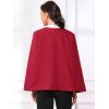 imageAllegra K Cape Sleeve Blazer for Womens Business Work Open Front Casual Jacket CoatRed