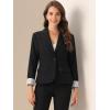 imageAllegra K Casual Blazer for Womens Lapel Collar Long Sleeve Cropped BlazerBlack