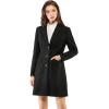 imageAllegra K Fall Coats for Womens 2025 Pea Coats Long Winter Trench CoatBlacks