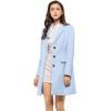 imageAllegra K Fall Coats for Womens 2025 Pea Coats Long Winter Trench CoatBlue