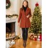 imageAllegra K Fall Coats for Womens 2025 Pea Coats Long Winter Trench CoatBrick Red