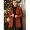 imageAllegra K Fall Coats for Womens 2025 Pea Coats Long Winter Trench CoatBrick Red