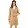 imageAllegra K Fall Coats for Womens 2025 Pea Coats Long Winter Trench CoatBrowns
