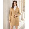 imageAllegra K Fall Coats for Womens 2025 Pea Coats Long Winter Trench CoatBrowns