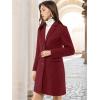 imageAllegra K Fall Coats for Womens 2025 Pea Coats Long Winter Trench CoatBurgundy