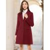 imageAllegra K Fall Coats for Womens 2025 Pea Coats Long Winter Trench CoatBurgundy