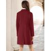 imageAllegra K Fall Coats for Womens 2025 Pea Coats Long Winter Trench CoatBurgundy