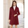 imageAllegra K Fall Coats for Womens 2025 Pea Coats Long Winter Trench CoatBurgundy