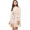 imageAllegra K Fall Coats for Womens 2025 Pea Coats Long Winter Trench CoatCream White
