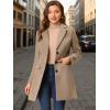 imageAllegra K Fall Coats for Womens 2025 Pea Coats Long Winter Trench CoatDark Beige