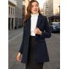imageAllegra K Fall Coats for Womens 2025 Pea Coats Long Winter Trench CoatDark Blue