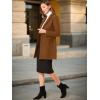 imageAllegra K Fall Coats for Womens 2025 Pea Coats Long Winter Trench CoatDark Brown