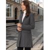 imageAllegra K Fall Coats for Womens 2025 Pea Coats Long Winter Trench CoatDark Grey