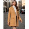 imageAllegra K Fall Coats for Womens 2025 Pea Coats Long Winter Trench CoatDark Khaki
