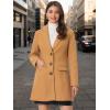 imageAllegra K Fall Coats for Womens 2025 Pea Coats Long Winter Trench CoatDark Khaki
