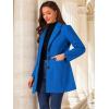 imageAllegra K Fall Coats for Womens 2025 Pea Coats Long Winter Trench CoatDeep Blue