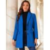 imageAllegra K Fall Coats for Womens 2025 Pea Coats Long Winter Trench CoatDeep Blue