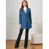 imageAllegra K Fall Coats for Womens 2025 Pea Coats Long Winter Trench CoatDusty Blue