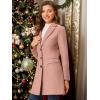 imageAllegra K Fall Coats for Womens 2025 Pea Coats Long Winter Trench CoatDusty Pink